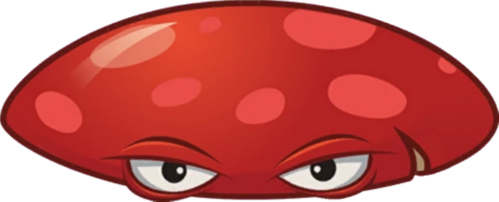 champignon [Plants vs Zombies] - légume - alimentation - smiley émoticône émoji cartoon clipart illustration - artémotic