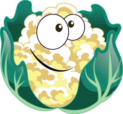 chou-fleur - légume - alimentation - smiley émoticône émoji cartoon clipart illustration - artémotic