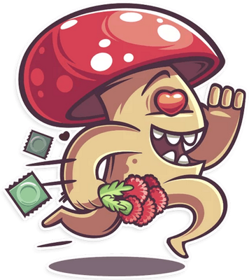 champignon - légume - alimentation - smiley émoticône émoji cartoon clipart illustration - artémotic