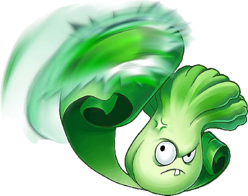 chou chinois [Plants vs Zombies] - légume - alimentation - smiley émoticône émoji cartoon clipart illustration - artémotic