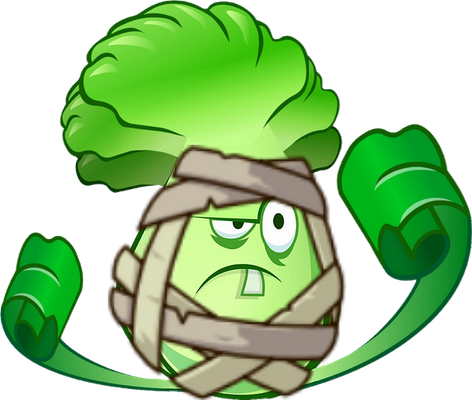 chou chinois [Plants vs Zombies] - légume - alimentation - smiley émoticône émoji cartoon clipart illustration - artémotic