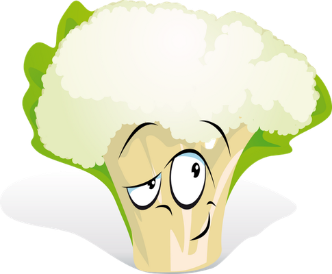 chou-fleur - légume - alimentation - smiley émoticône émoji cartoon clipart illustration - artémotic