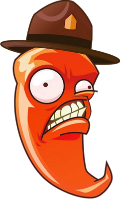 piment [Plants vs Zombies] - légume - alimentation - smiley émoticône émoji cartoon clipart illustration - artémotic