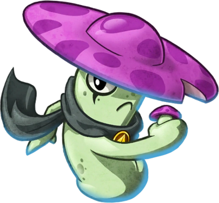 champignon [Plants vs Zombies] - légume - alimentation - smiley émoticône émoji cartoon clipart illustration - artémotic