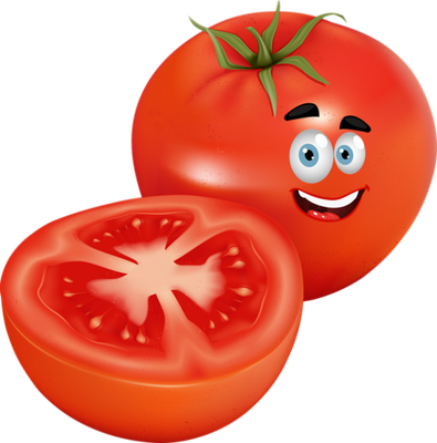 tomate - légume - alimentation - smiley émoticône émoji cartoon clipart illustration - artémotic