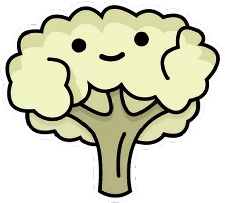 chou-fleur - légume - alimentation - smiley émoticône émoji cartoon clipart illustration - artémotic