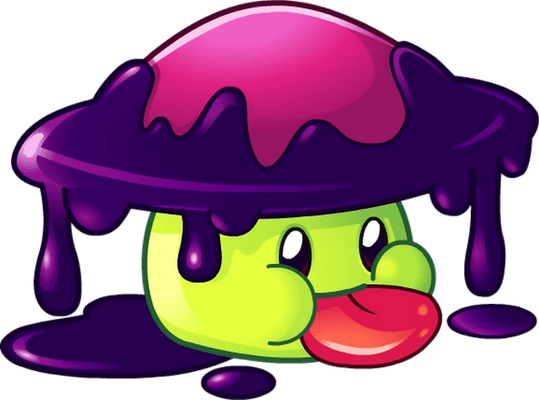 champignon [Plants vs Zombies] - légume - alimentation - smiley émoticône émoji cartoon clipart illustration - artémotic