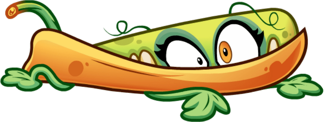 courge [Plants vs Zombies] - légume - alimentation - smiley émoticône émoji cartoon clipart illustration - artémotic