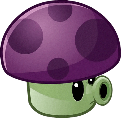 champignon [Plants vs Zombies] - légume - alimentation - smiley émoticône émoji cartoon clipart illustration - artémotic