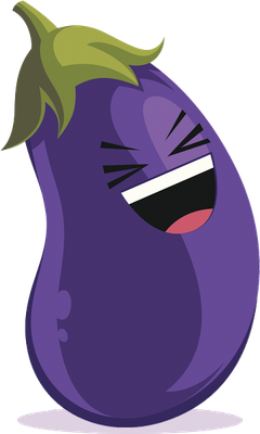 aubergine - légume - alimentation - smiley émoticône émoji cartoon clipart illustration - artémotic