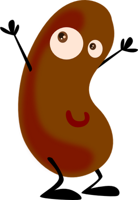 haricot - légume - alimentation - smiley émoticône émoji cartoon clipart illustration - artémotic