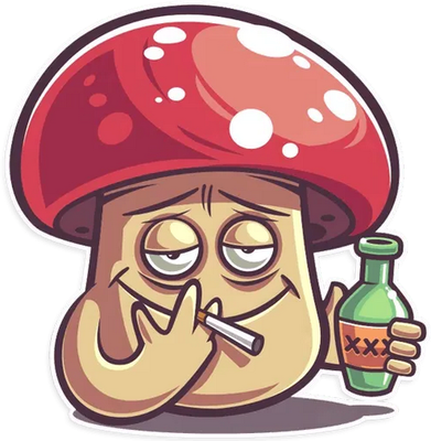 champignon - légume - alimentation - smiley émoticône émoji cartoon clipart illustration - artémotic