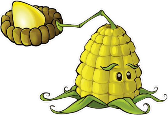maïs [Plants vs Zombies] - légume - alimentation - smiley émoticône émoji cartoon clipart illustration - artémotic