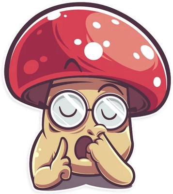 champignon - légume - alimentation - smiley émoticône émoji cartoon clipart illustration - artémotic