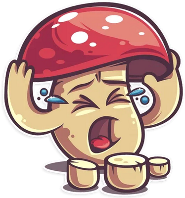 champignon - légume - alimentation - smiley émoticône émoji cartoon clipart illustration - artémotic
