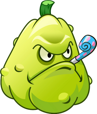 courge [Plants vs Zombies] - légume - alimentation - smiley émoticône émoji cartoon clipart illustration - artémotic