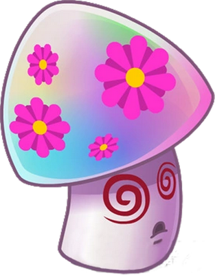 champignon [Plants vs Zombies] - légume - alimentation - smiley émoticône émoji cartoon clipart illustration - artémotic