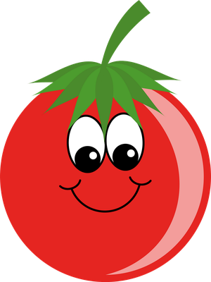 tomate - légume - alimentation - smiley émoticône émoji cartoon clipart illustration - artémotic