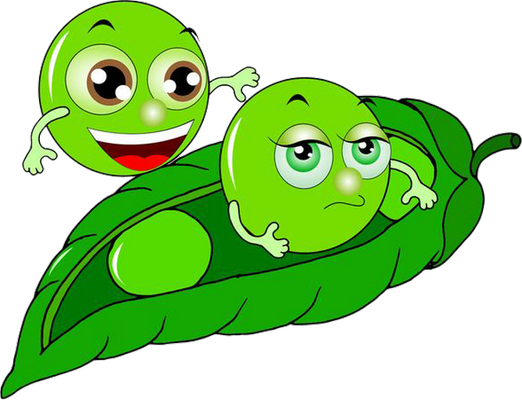 petit pois - légume - alimentation - smiley émoticône émoji cartoon clipart illustration - artémotic