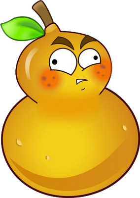 courge [Plants vs Zombies] - légume - alimentation - smiley émoticône émoji cartoon clipart illustration - artémotic