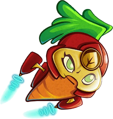 carotte [Plants vs Zombies] - légume - alimentation - smiley émoticône émoji cartoon clipart illustration - artémotic