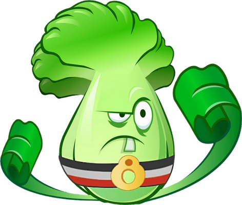 chou chinois [Plants vs Zombies] - légume - alimentation - smiley émoticône émoji cartoon clipart illustration - artémotic