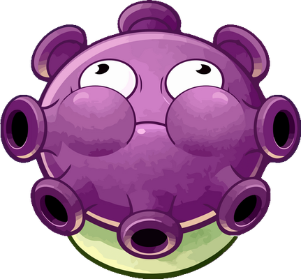 champignon [Plants vs Zombies] - légume - alimentation - smiley émoticône émoji cartoon clipart illustration - artémotic