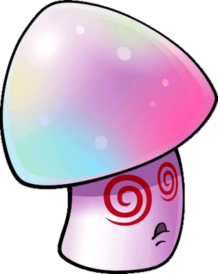 champignon [Plants vs Zombies] - légume - alimentation - smiley émoticône émoji cartoon clipart illustration - artémotic