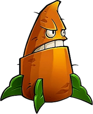 carotte [Plants vs Zombies] - légume - alimentation - smiley émoticône émoji cartoon clipart illustration - artémotic
