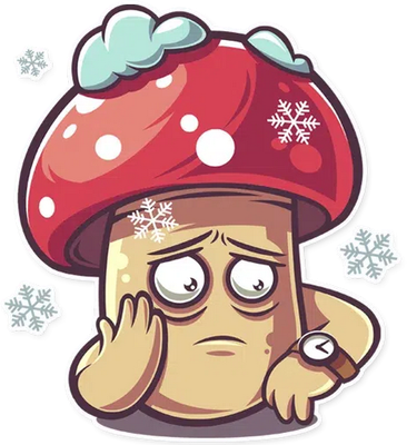 champignon - légume - alimentation - smiley émoticône émoji cartoon clipart illustration - artémotic