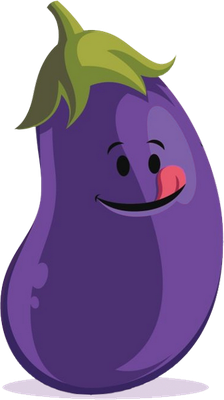 aubergine - légume - alimentation - smiley émoticône émoji cartoon clipart illustration - artémotic