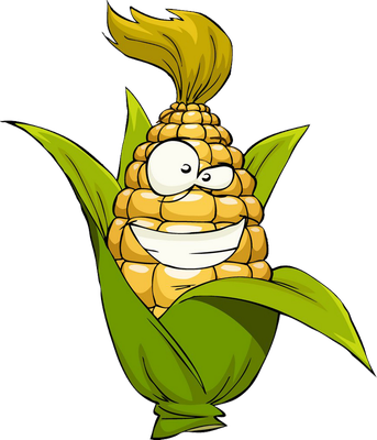 maïs - légume - alimentation - smiley émoticône émoji cartoon clipart illustration - artémotic