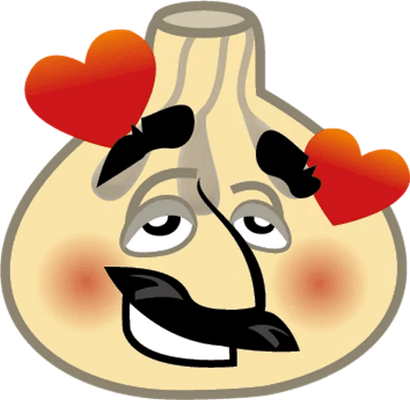 ail - légume - alimentation - smiley émoticône émoji cartoon clipart illustration - artémotic