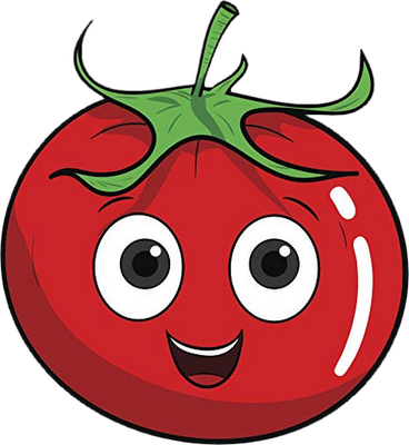 tomate - légume - alimentation - smiley émoticône émoji cartoon clipart illustration - artémotic