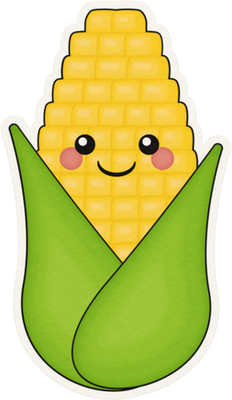 maïs - légume - alimentation - smiley émoticône émoji cartoon clipart illustration - artémotic