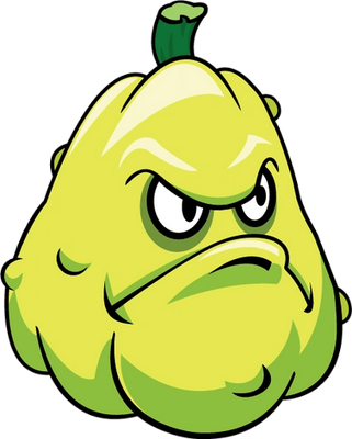courge [Plants vs Zombies] - légume - alimentation - smiley émoticône émoji cartoon clipart illustration - artémotic