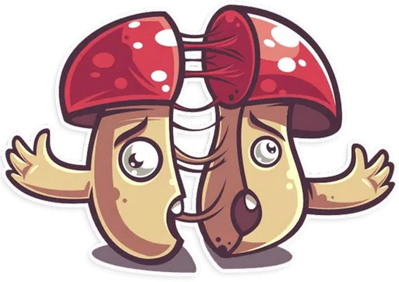champignon - légume - alimentation - smiley émoticône émoji cartoon clipart illustration - artémotic