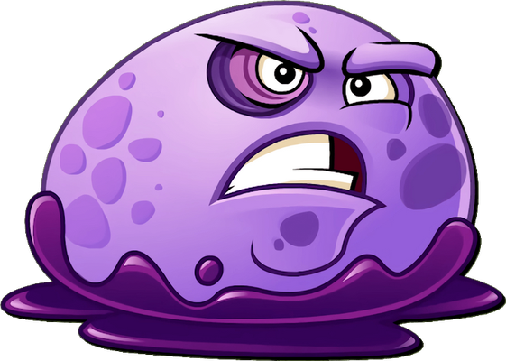 champignon [Plants vs Zombies] - légume - alimentation - smiley émoticône émoji cartoon clipart illustration - artémotic