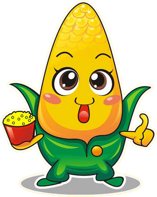 maïs - légume - alimentation - smiley émoticône émoji cartoon clipart illustration - artémotic