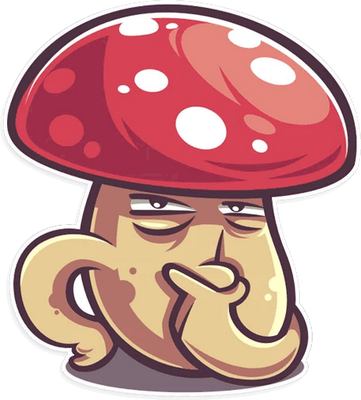 champignon - légume - alimentation - smiley émoticône émoji cartoon clipart illustration - artémotic