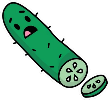concombre - légume - alimentation - smiley émoticône émoji cartoon clipart illustration - artémotic