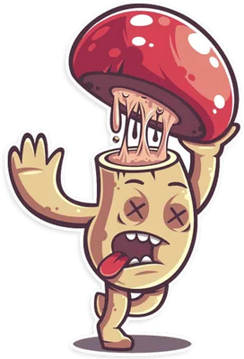 champignon - légume - alimentation - smiley émoticône émoji cartoon clipart illustration - artémotic