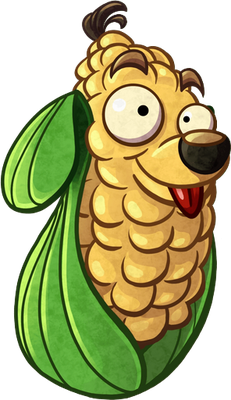 maïs [Plants vs Zombies] - légume - alimentation - smiley émoticône émoji cartoon clipart illustration - artémotic