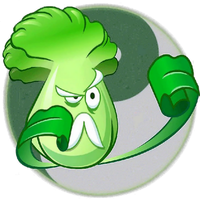 chou chinois [Plants vs Zombies] - légume - alimentation - smiley émoticône émoji cartoon clipart illustration - artémotic