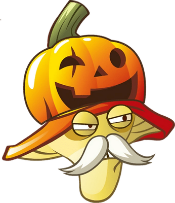 champignon [Plants vs Zombies] - légume - alimentation - smiley émoticône émoji cartoon clipart illustration - artémotic