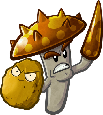 champignon [Plants vs Zombies] - légume - alimentation - smiley émoticône émoji cartoon clipart illustration - artémotic