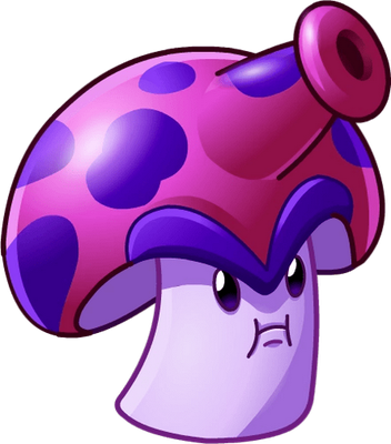 champignon [Plants vs Zombies] - légume - alimentation - smiley émoticône émoji cartoon clipart illustration - artémotic