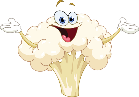 chou-fleur - légume - alimentation - smiley émoticône émoji cartoon clipart illustration - artémotic