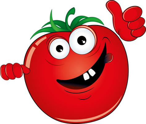 tomate - légume - alimentation - smiley émoticône émoji cartoon clipart illustration - artémotic