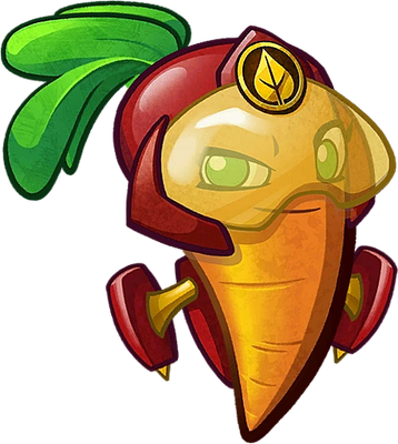carotte [Plants vs Zombies] - légume - alimentation - smiley émoticône émoji cartoon clipart illustration - artémotic